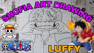drawing luffy dari anime one piece