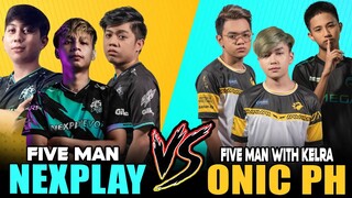 FIVEMAN NEXPLAY vs. FIVEMAN ONIC PH with OMG KELRA in RANK ~ MOBILE LEGENDS