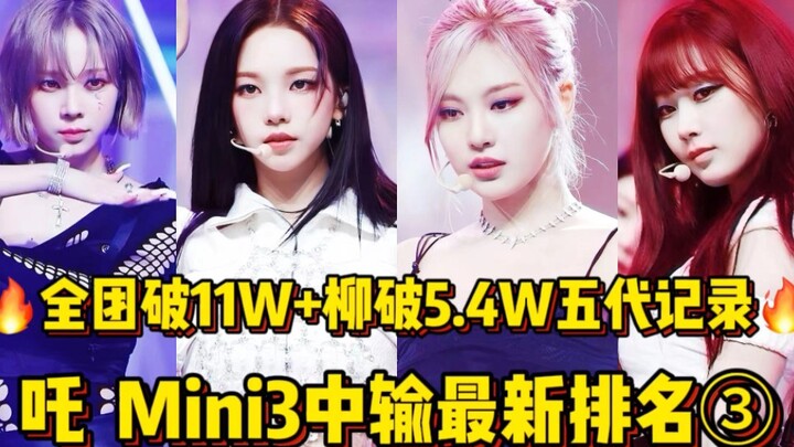 首日全团大爆11万张！柳智敏疯狂破5.4万张五代新记录！宁宁涨幅也超牛冲4万！都超棒！柳智敏宁艺卓金玟庭Giselle一起冲！aespa mini3中输第三期！