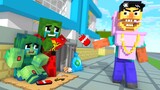 Monster School : Zombie  x Squid Game Doll Poor Brother - Minecraft Animation