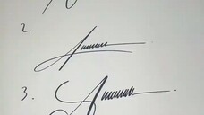 Signature for beginner