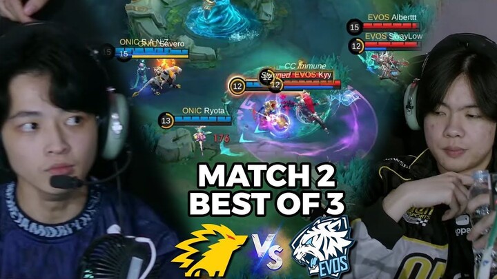 2 Menit Menegangkan Gak Ada Yang Mau Lepas Lord!! EVOS VS ONIC MATCH 2