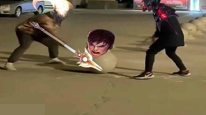 Pan‑Sen dan Irelia yang bermain gasing