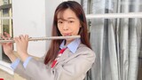 光なら - 月HA君のSh Your Lie in AprilเพลงรักสองหัวใจAnime Cosplay Flute Playing Lily Flute Cover