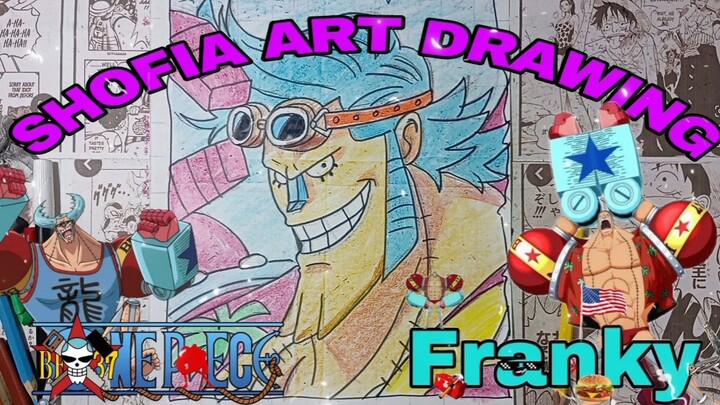 drawing franky dari anime one piece