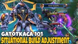 Gatotkaca 101 - Situational Build Adjustment - Build Top 1 Global Gatotkaca ~ MLBB