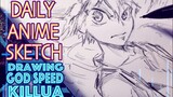 Drawing God Speed KILLUA! HunterxHunter - Daily Anime sketch | Anime Drawing