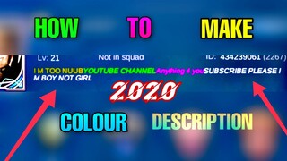 HOW TO MAKE COLOR FONT IN MOBILE LEGENDS PROFILE DESCRIPTION!! EASY TRICK | 2020 | easy steps