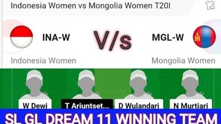 INA -W MGL-W DREAM11 PREDICTION | ina-w vs mng-w dream11 team | INA -W MGL-W DREAM11 winning team