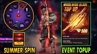 TOP 5 DAFTAR PERBEDAAN EVENT SERVER DI FREE FIRE - EVENT TOPUP KATANA LOBBY WHIRLWIND BLADE ?!!