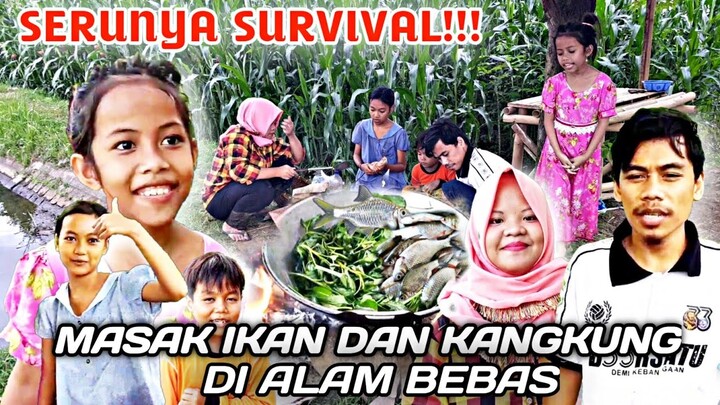 Masak hasil alam ikan dan kangkung di sawah