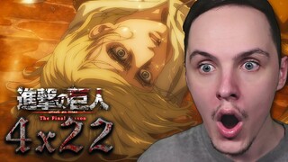 ANNIE IS BACK!!! | ATTACK ON TITAN Season 4 Part 2 Episode 22 REACTION | 進撃の巨人 The Final Season 第22話