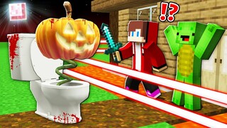 SCARY SKIBIDI TOILET Pumpkin vs Security House Mikey & JJ - Minecraft (Maizen)