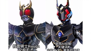 Ai化的假面骑士最终形态竟然帅的离谱?（Kuuga-OOO）（垫图绘画）