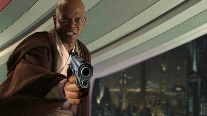Mace Windu: Untuk membunuh Kaisar, kau tidak perlu tembak-menembak, kau butuh senjata!