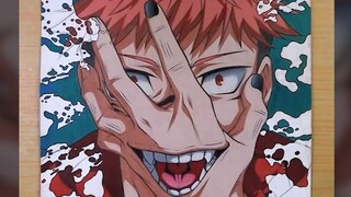Who is drawing Jujutsu Kaisen with coffee stains?