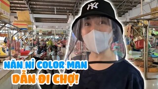 Sư phụ bà xã đi chợ mua đồ làm cơm tấm, Color Man theo "hộ tống" sẵn tiện làm cameraman luôn!