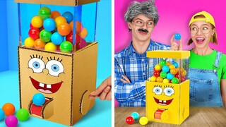 FUN CARDBOARD DIY FOR CRAFTY PARENTS || Must Try Parenting Hacks by 123 GO! FOOD