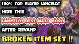 Experiment Lancelot Best Build 2020 | GIVEAWAY SKIN MOBILE LEGENDS
