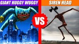 Giant Huggy Wuggy vs Siren Head | SPORE