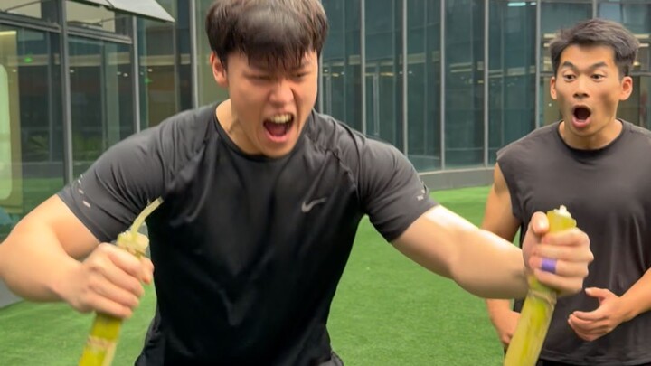 Has a genius just entered the sugarcane-breaking world today?