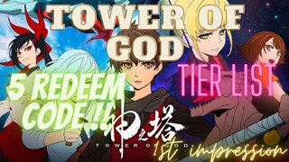 Tower of God Redeem Code, Tier List, Reroll !!