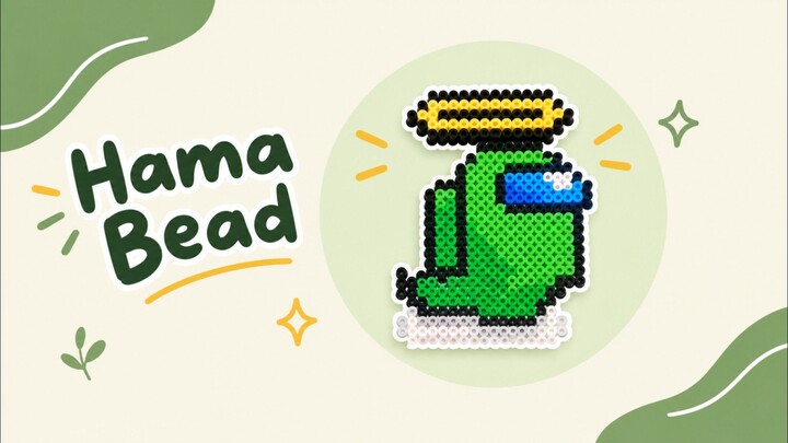 Bikin Karakter Hijau dari Hama Bead!