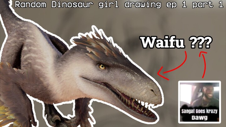 Random Dinosaur Girl Drawing Ep 1 part 1