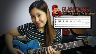 [SLAM DUNK] Kimi Ga Suki Da To Sakebitai | Guitar Solo with Tabs (Easy)