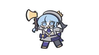 【星街すいせい】Sui-chan bersenandung kecil dan berjalan ke arahmu sambil memegang kapak emas di tangan