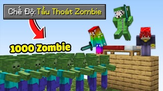 Minecraft Bedwars, Nhưng Chế Độ Tẩu Thoát Khỏi 1000 Zombie Nhận Được Đồ Siêu Vip Troll Noob Team