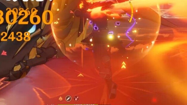 [ Genshin Impact ] Diluc langsung membunuh golden king beast dalam 32 detik, dan firebird menggosok punggungnya sesederhana itu