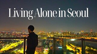 [Korea Vlog] Living Alone in Seoul, Filming from my Terrace, Cat [Calm, Aesthetic] [Korean Guy]