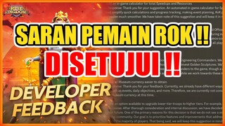 SARAN PEMAIN ROK DISETUJUI DEVELOPER !! NANTIKAN UPDATE KEDEPANNYA !!