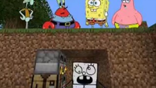 Pencil SpongeBob 1v4 attempts to complete Minecraft