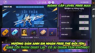 Free Fire| Hướng dẫn anh em nhận Free thẻ đổi tên - XM8 quay lại có cách nâng cấp Free level max