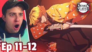 ZENITSU IS INSANE!! THUNDERCLAP & FLASH⚡Demon Slayer Episode 11 & 12 Reaction