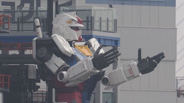 (Transportation) Yokohama, Japan 1:1 Gundam Rx78-2 Movable Display (Full Body Action Test)
