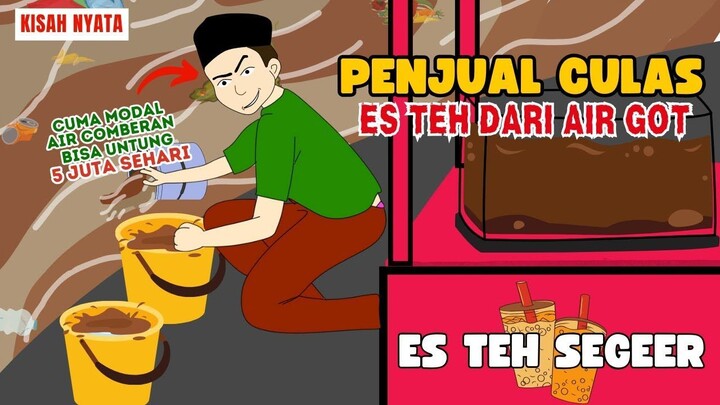 PENJUAL CULAS ES TEH PAKAI AIR COMBERAN KOTOR  SINETRON AZAB