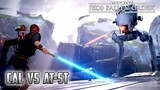 STARWARS JEDI: FALLEN ORDER Cal vs  AT-ST Boss Fight Scene