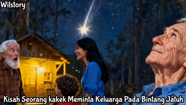 Kisah Seorang kakek Meminta Keluarga Pada Bintang Jatuh🌟|AI storytelling|