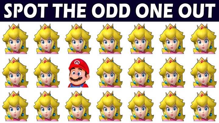 Can you Spot The Odd Super Mario Bros #49 | Spot the Difference Super Mario Quiz Games