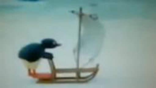 A Funny Pingu Short Clip 4_ Winds Sailing Sledge! - 'The Garfield Show Style'.