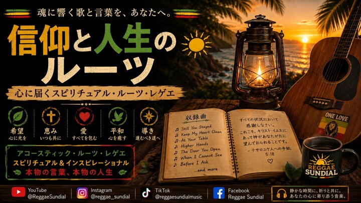 **信仰と人生のルーツ 🙏 | スピリチュアル・アコースティック・ルーツ・レゲエ | Reggae Sundial**