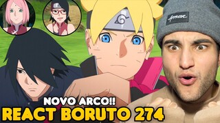 BORUTO E SASUKE EM MISSÃO! SAKURA E SARADA COM CIÚMES! React Boruto 274