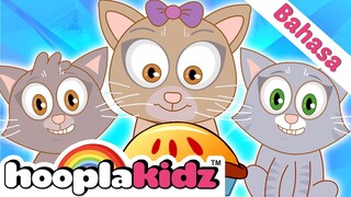 HooplaKidz Bahasa | Three Little Kittens | Tigu Anak Kucing Kecil | Lagu Anak Anak & Lainnya