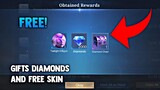 NEW! DIAMOND GIFTS AND EPIC SKIN! FREE SKIN AND DIAMONDS! LEGIT! | Mobile Legends (2021)
