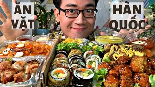 Phủ Phê Mâm Đồ Ăn Vặt Hàn Quốc GIMPAP, Tteokbbokki, Gà Sốt Cay Phô Mai, Cơm Cuộn, Bánh Gạo Ngoc Cực