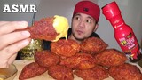 NUCLEAR 🔥FIRE FRIED CHICKEN, DEEP in CHEESE | COOKING and EATING ASMR MUKBANG
