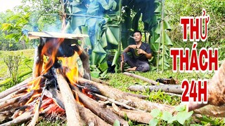 THỬ THÁCH 24H TỰ TÌM KIẾM THỨC ĂN VÀ LÀM CHỖ TRÚ ẨN | PHẦN 1 | HIEU TV